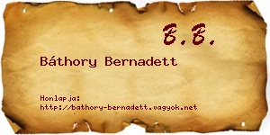 Báthory Bernadett névjegykártya