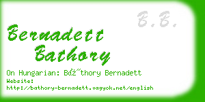 bernadett bathory business card